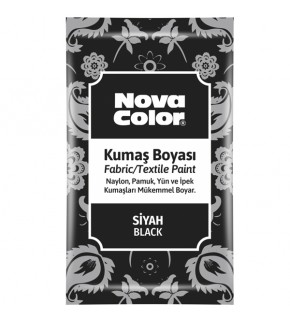 Nova Color Kumaş Boyası Toz 12 GR Siyah Nc-904 (1 Adet)