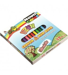 Nova Color Mum Pastel Boya Karton Kutu Tam Boy Köşeli 12 Lİ NC-2112