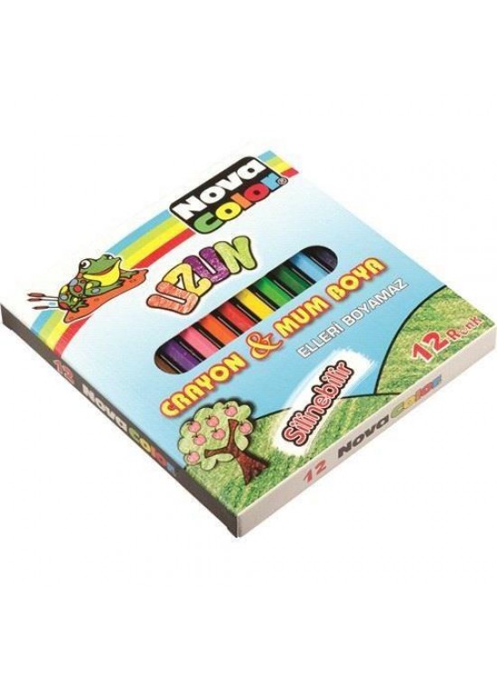 Nova Color Mum Pastel Boya Karton Kutu Tam Boy Köşeli 12 Lİ NC-2112
