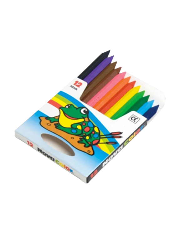 Nova Color Mum Pastel Boya Karton Kutu Yarım Boy Köşeli 12 Lİ NC-1112