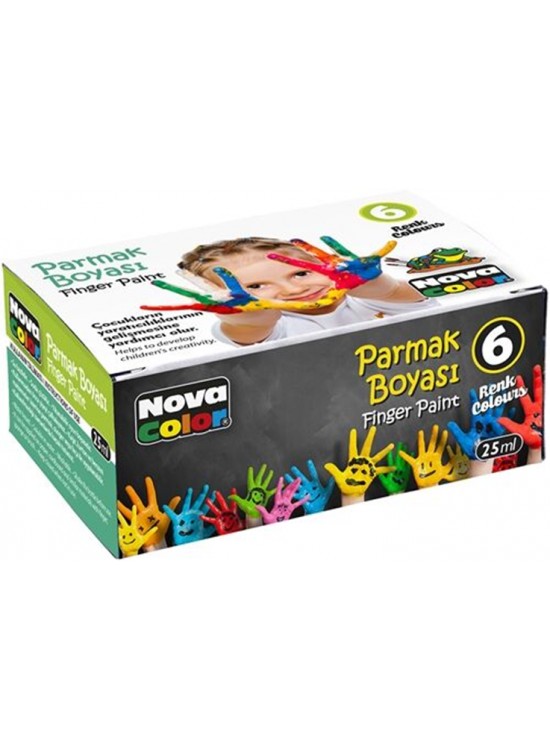 Nova Color Parmak Boyası 25ml 6 Renk Nova Color Parmak Boyası 25ml 6 Renk