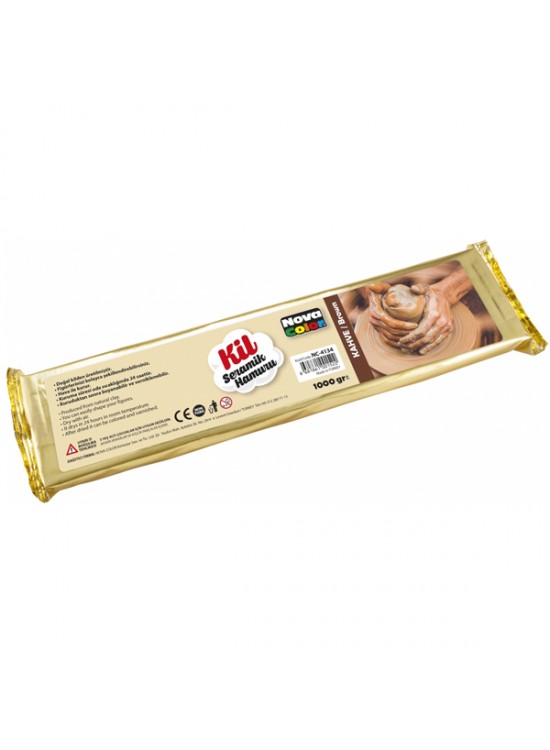 Nova Color Seramik Kil Çamuru 1000Gr Kahve Nova Color Seramik Kil Çamuru 1000Gr Kahve