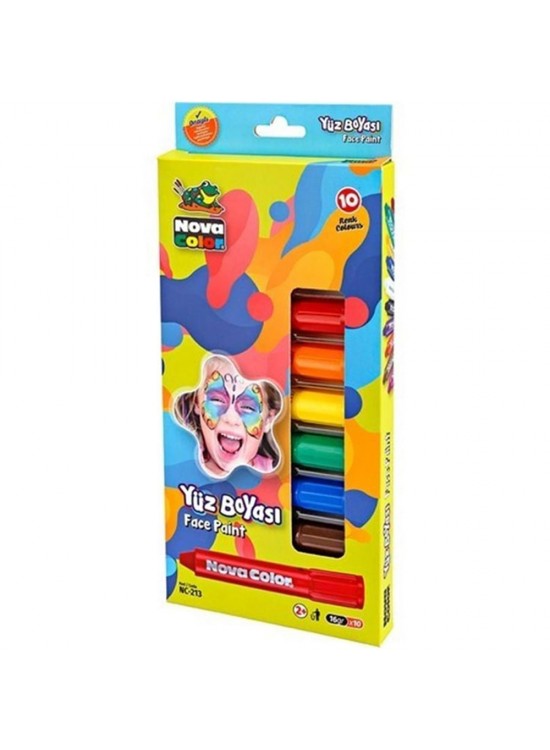 Nova Color Yüz Boyası 10 Lu Set NC-213