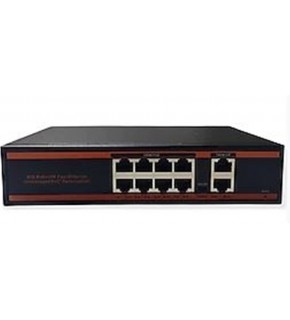 Nova HIF0820GBL-C 8 Port Poe+ 10-100 Mbps 2 Port 10-100-1000 Mbps Uplink Switch