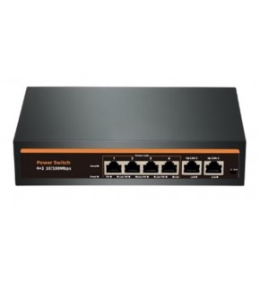 Nova NVC-INTSF0420FB2L 24V INTERCOM 4+2 PORT POE SWITCH (10-100)