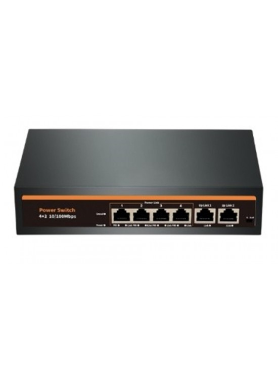 Nova NVC-INTSF0420FB2L 24V INTERCOM 4+2 PORT POE SWITCH (10-100)