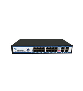 Nova NVC-PSEG1622 16 Port Poe+ 10-100-1000 Mbps 2 Port 10-100-1000Mbps Uplink 2 Port SFP Switch 300W
