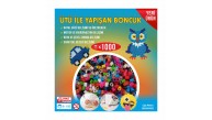 Ütü ile Yapışan 1000'li Renkli Boncuk-Tabla-Cımbız 3'lü Set