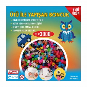 Ütü ile Yapışan Boncuk 5mm 3000'li Renkli