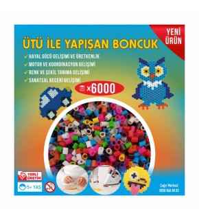 Ütü ile Yapışan Boncuk 5mm 6000'li Renkli