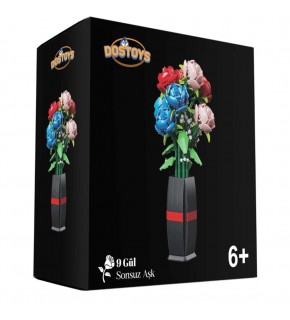 Oceanfour Blok Oyuncak 06289-101-3 Gül Buketi 9lu Çiçek Lego