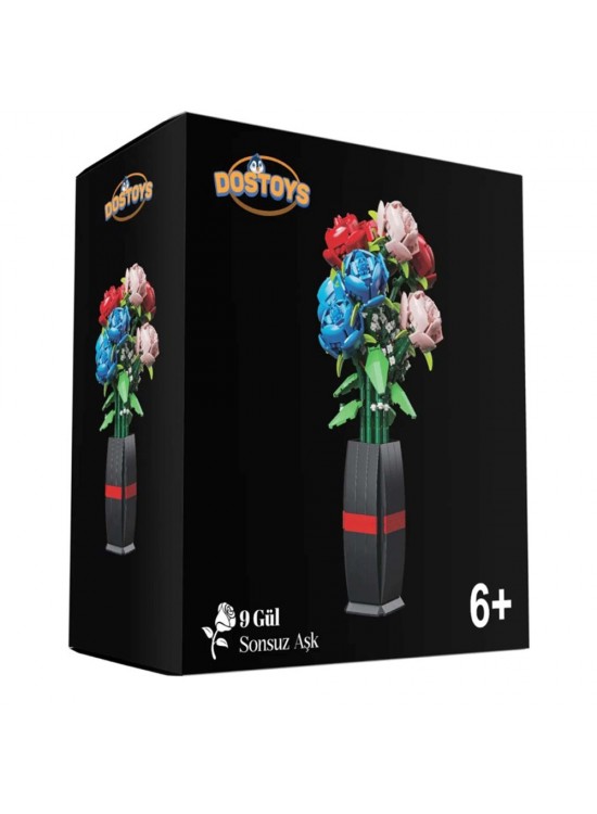 Oceanfour Blok Oyuncak 06289-101-3 Gül Buketi 9lu Çiçek Lego
