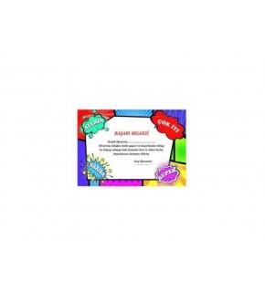 Odak Yayın Başarı Belgesi A4 20 Li