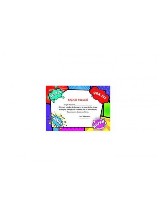 Odak Yayın Başarı Belgesi A4 20 Li