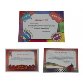 Odak Yayın Başarı Belgesi A4 20 Li