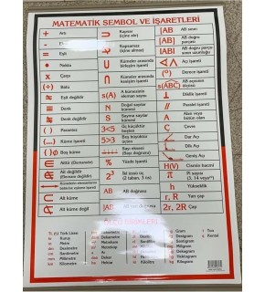 Odak Yayınevi Matematik Sembolleri 50x70