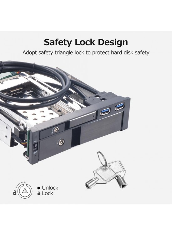 Oem 5,25" Dahili Çift Yuvalı Sabit Disk Kutusu 2,5+3,5 inç SATA HDD-SSD Muhafaza Aletsiz Tasarım Oem 5,25" Dahili Çift Yuvalı Sabit Disk Kutusu 2,5+3,5 inç SATA HDD-SSD Muhafaza Aletsiz Tasarım