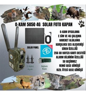OKam O-Kam 5050 4G Solar Fotokapan