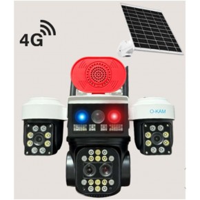 OKam O-KAM 5051 3 LENS 10X OPTİK ZOOM 4G SOLAR RED SPEAKER PTZ KAMERA
