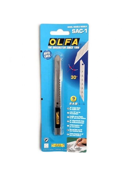 Olfa Maket Bıçağı Dar Metal Gövde SAC-1 Olfa Maket Bıçağı Dar Metal Gövde SAC-1