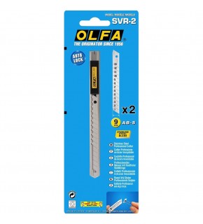Olfa Maket Bıçağı Dar Otomatik Kilitlemeli Metal Gövde Yedek Bıçaklı SVR-2