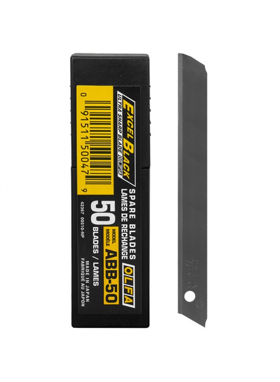 Olfa Maket Bıçağı Yedek Dar Siyah ABB-50 (1 Adet)
