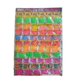 Olgun Asorti Bileklik Örme Lastiği Kartela (1 Adet)