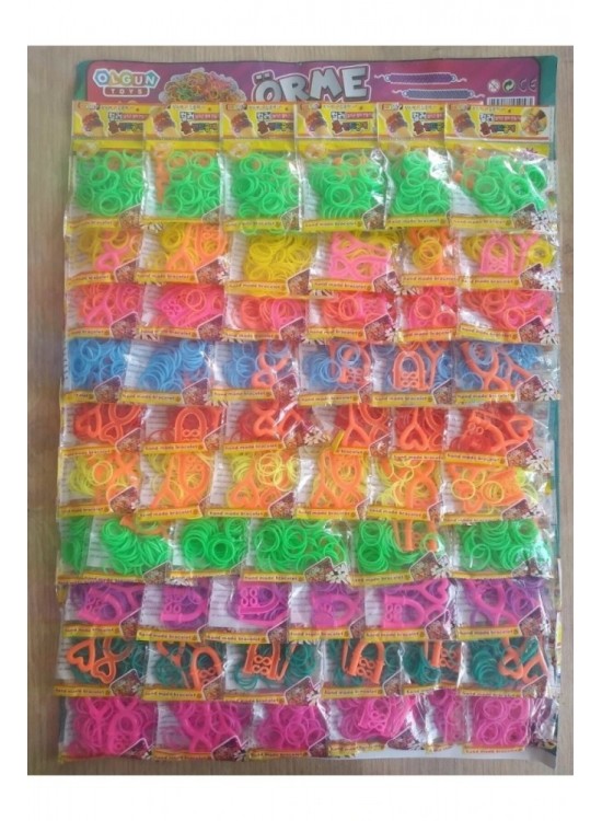 Olgun Bileklik Örme Lastiği Kartela (1 Adet)