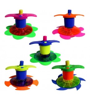 Olgun Işıklı Çiçekli Topaç Kartela  (1 Adet)