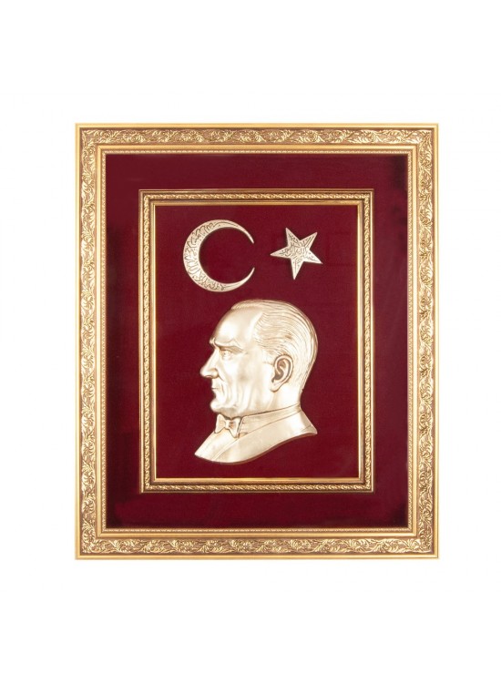 ÖNCÜ KIRMIZI ATATÜRK KABARTMALI TABLO