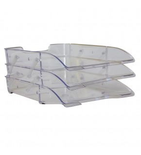 Önder Evrak Rafı Hareketli Kristal 3 LÜ Şeffaf 1160-0