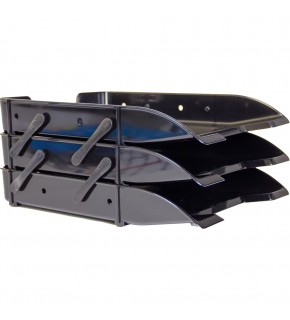 Önder Evrak Rafı Hareketli Kristal 3 Lü Siyah 1160-3