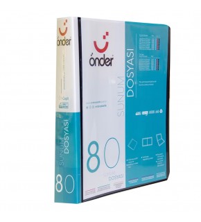 Önder Katalog (Sunum) Dosyası Ön Cepli PP 80 Li Siyah 1280-3
