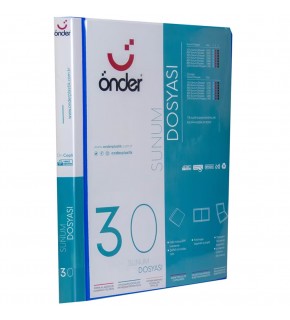 Önder Katalog (Sunum) Dosyası PP Ön Cepli 30 Lu Mavi 1230-1