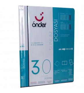 Önder Katalog (Sunum) Dosyası PP Ön Cepli 30 Lu Siyah 1230-3
