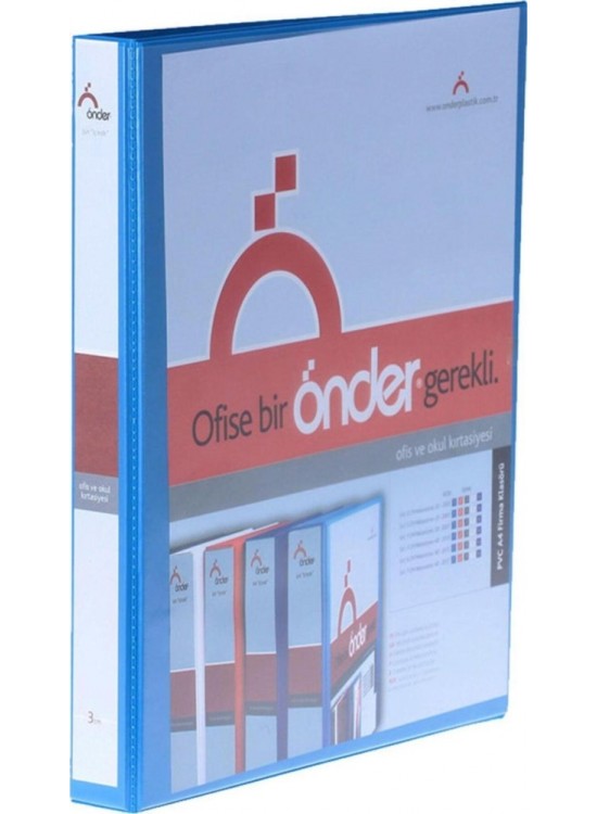 Önder Sunum Klasörü 2 Halkalı 30 MM A4 Lacivert 2003-6