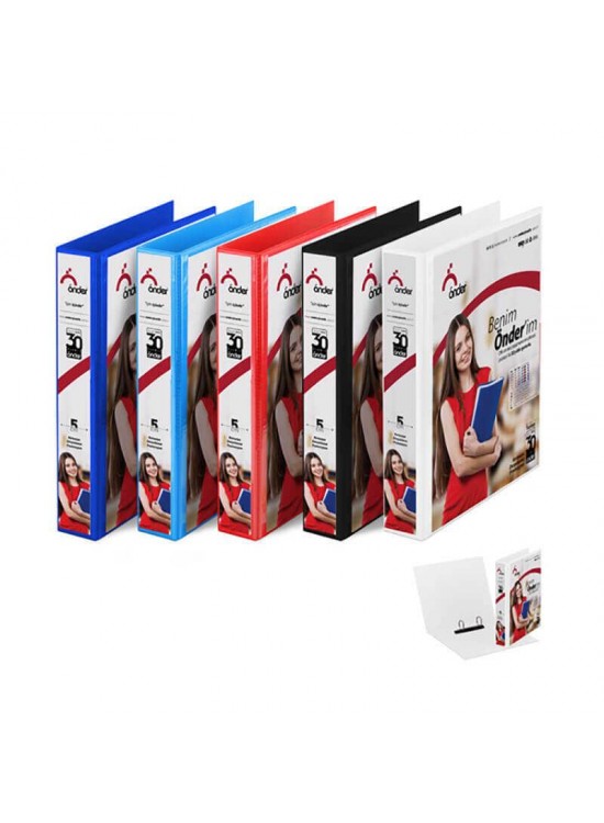 Önder Sunum Klasörü 2 Halkalı 90 MM A4 Beyaz 2009-5