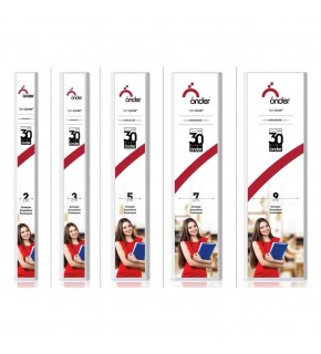 Önder Sunum Klasörü 4 Halkalı 20 MM A4 Beyaz 2012-5