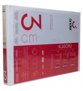 Önder Sunum Klasörü 4 Halkalı 30 MM A3 Yatay Beyaz 2021-5