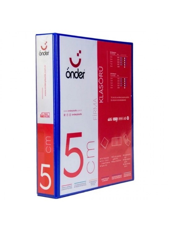 Önder Sunum Klasörü 4 Halkalı 50 MM A4 Lacivert 2015-6