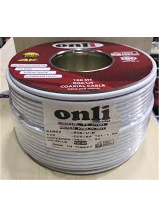 Onli ON-8001 RG6-U6 80 Tel 1,02 CCS-AL 100 metre Anten Uydu Kablosu