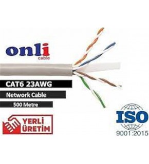 Onli ON-6002 U-UTP 23 AWG CCA 500 Metre Cat6 Kablo