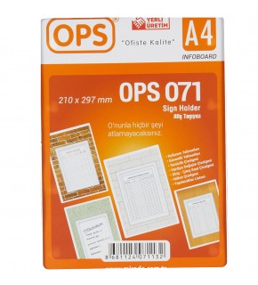 Ops Afiş Taşıyıcı A4 Duvar Tipi Dp 071