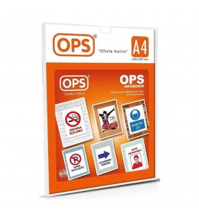 Ops Afiş Taşıyıcı Sergileme Ürünü Duvar Tipi A4 070