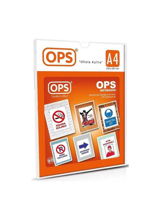 Ops Afiş Taşıyıcı Sergileme Ürünü Duvar Tipi A4 070 Ops Afiş Taşıyıcı Sergileme Ürünü Duvar Tipi A4 070
