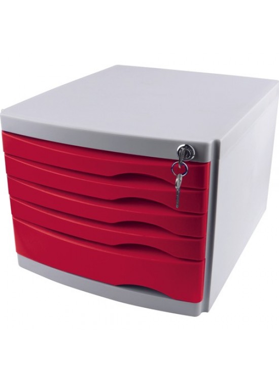 Ops Evrak Rafı Çekmeceli Plastik Kilitli 5 Lİ Kırmızı CMC 205 Ops Evrak Rafı Çekmeceli Plastik Kilitli 5 Lİ Kırmızı CMC 205