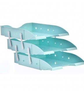 Ops Evrak Rafı Hareketli 3 LÜ Pastel Mavi RF 303