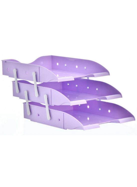 Ops Evrak Rafı Hareketli 3 LÜ Pastel Mor RF 303