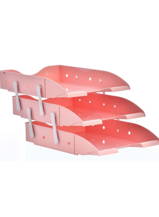 Ops Evrak Rafı Hareketli 3 LÜ Pastel Pembe RF 303