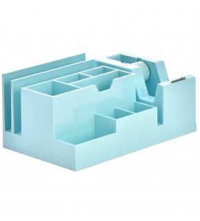 Ops Masa Seti Kalemlik Bant Makinalı Plastik Pastel Mavi KLM 301